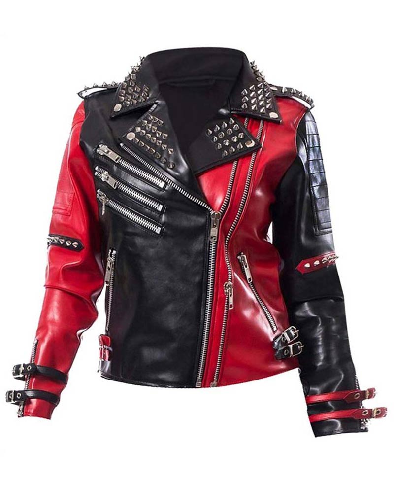 Toni Storm Red and Black Leather Jacket