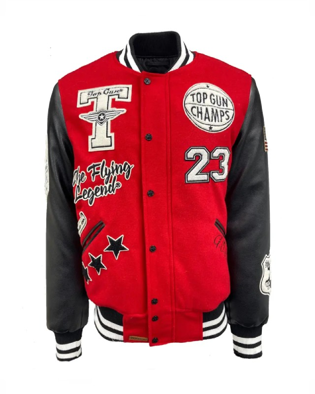 Top Gun Men The Flying Legend Red Jacket