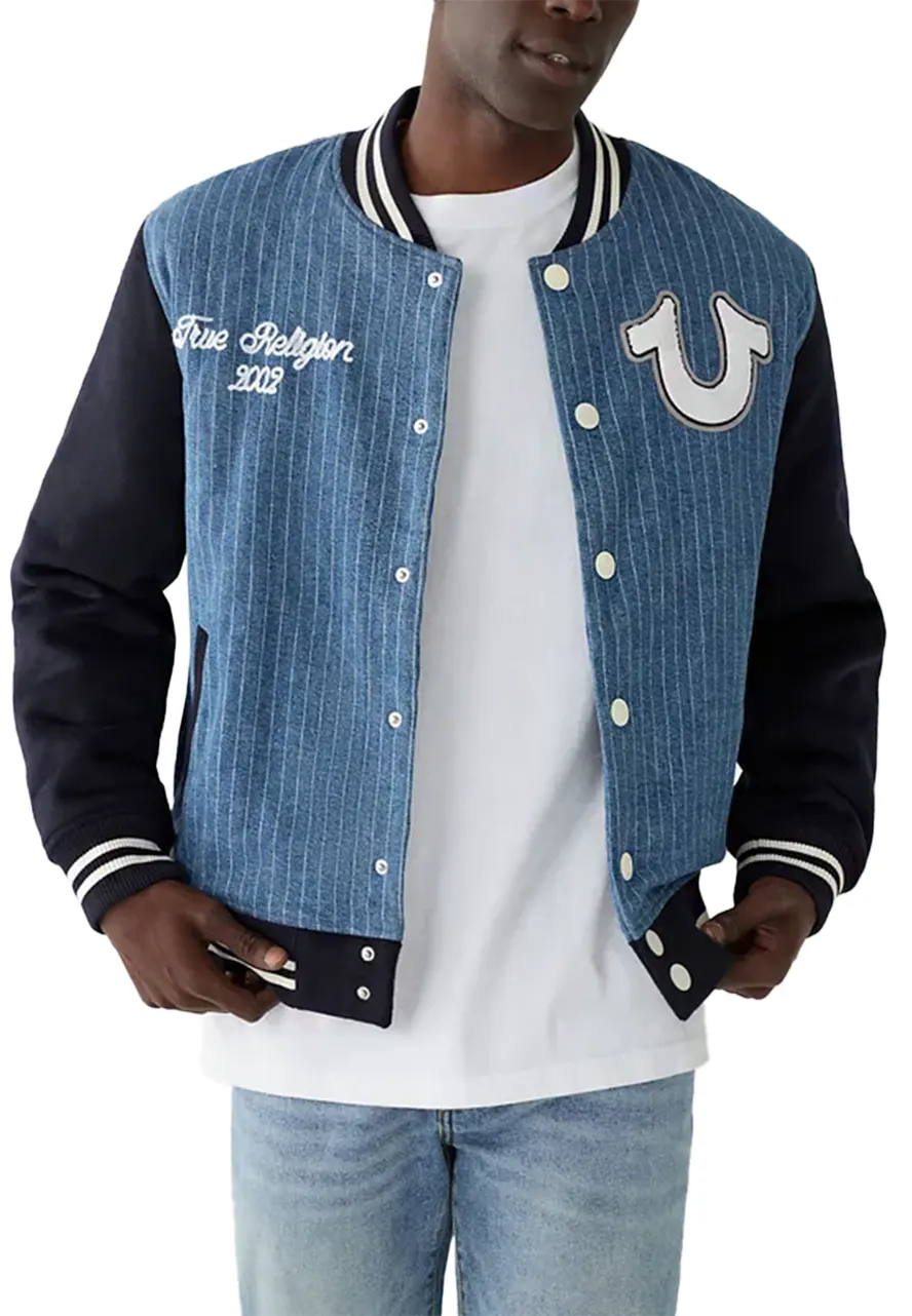 True Religion Varsity Denim Jacket