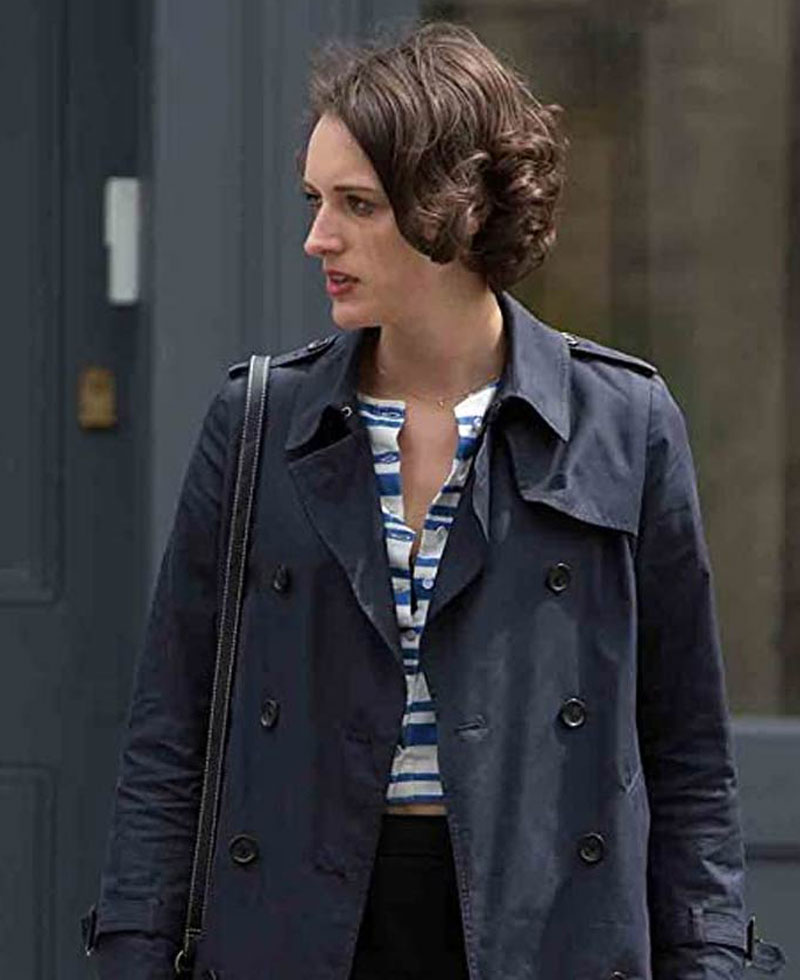 Phoebe Waller Bridge Fleabag Blue Trench Coat