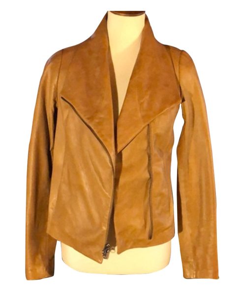 Virgin River Alexandra Breckenridge Tan Leather Jacket