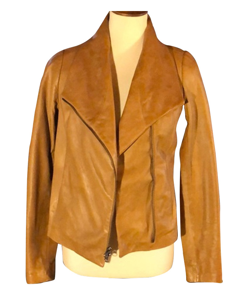 Virgin River Alexandra Breckenridge Tan Leather Jacket