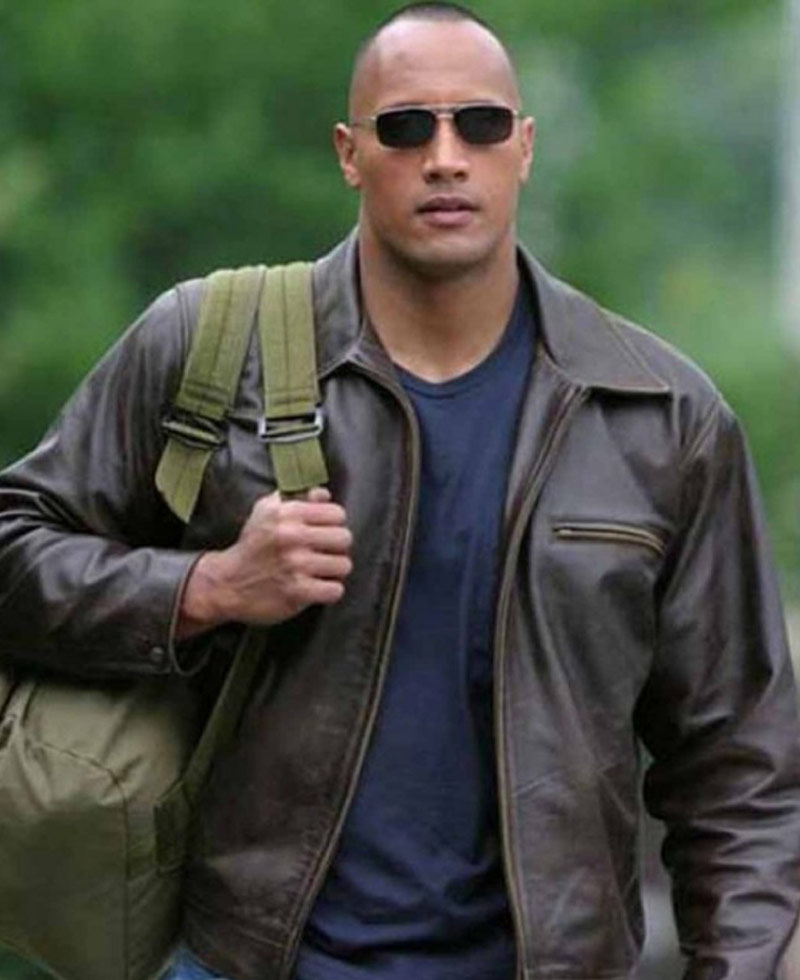 Dwayne Johnson Walking Tall Chris Vaughn Leather Jacket