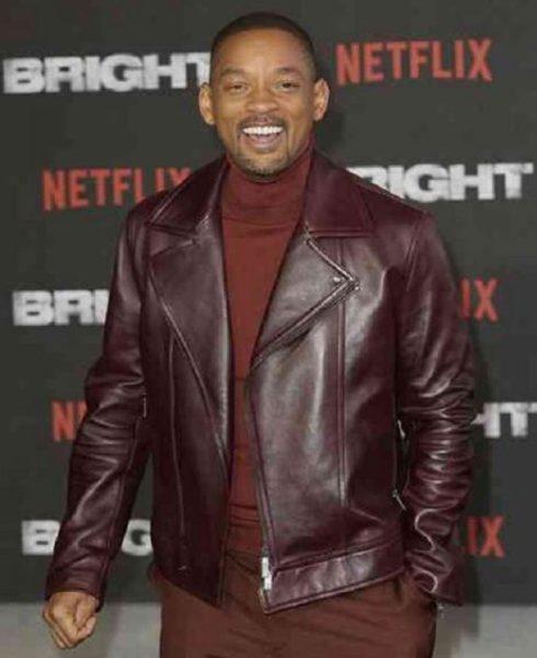 Will Smith Aladdin Burgundy Leather Jacket