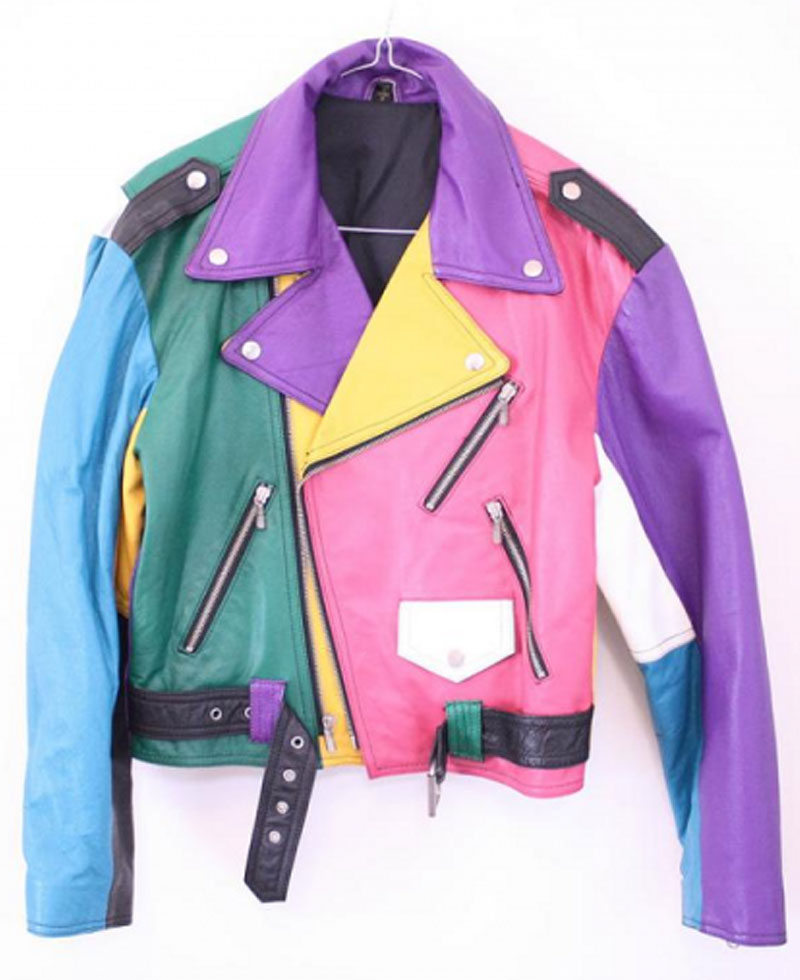 Women's Rainbow Colorful Motorcycle Jacket
