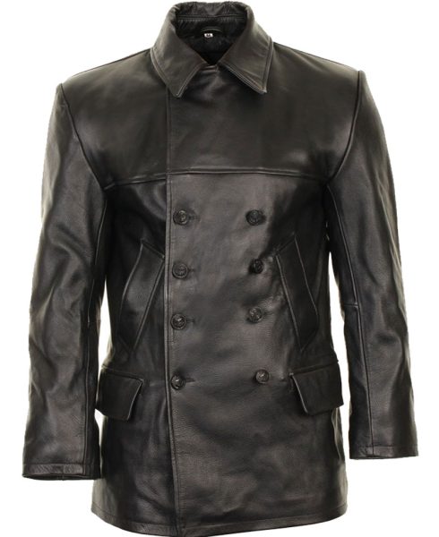 World War 2 German Leather Peacoat