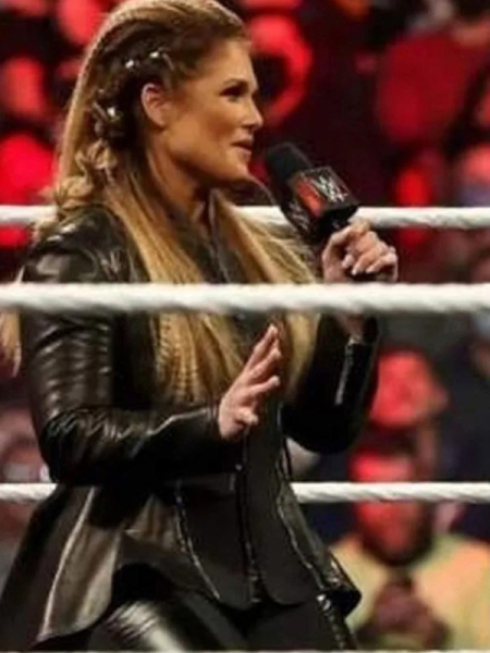 WWE Raw 2022 Elizabeth Copeland Peplum Black Jacket