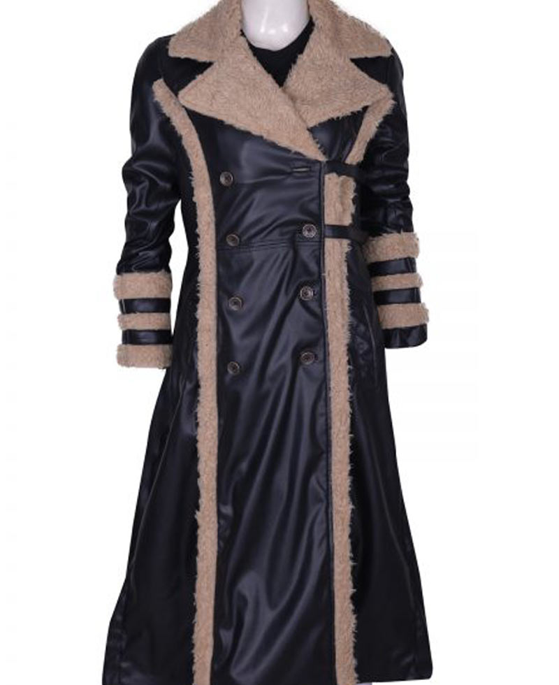 Asia Argento XXX Yelena Shearling Coat