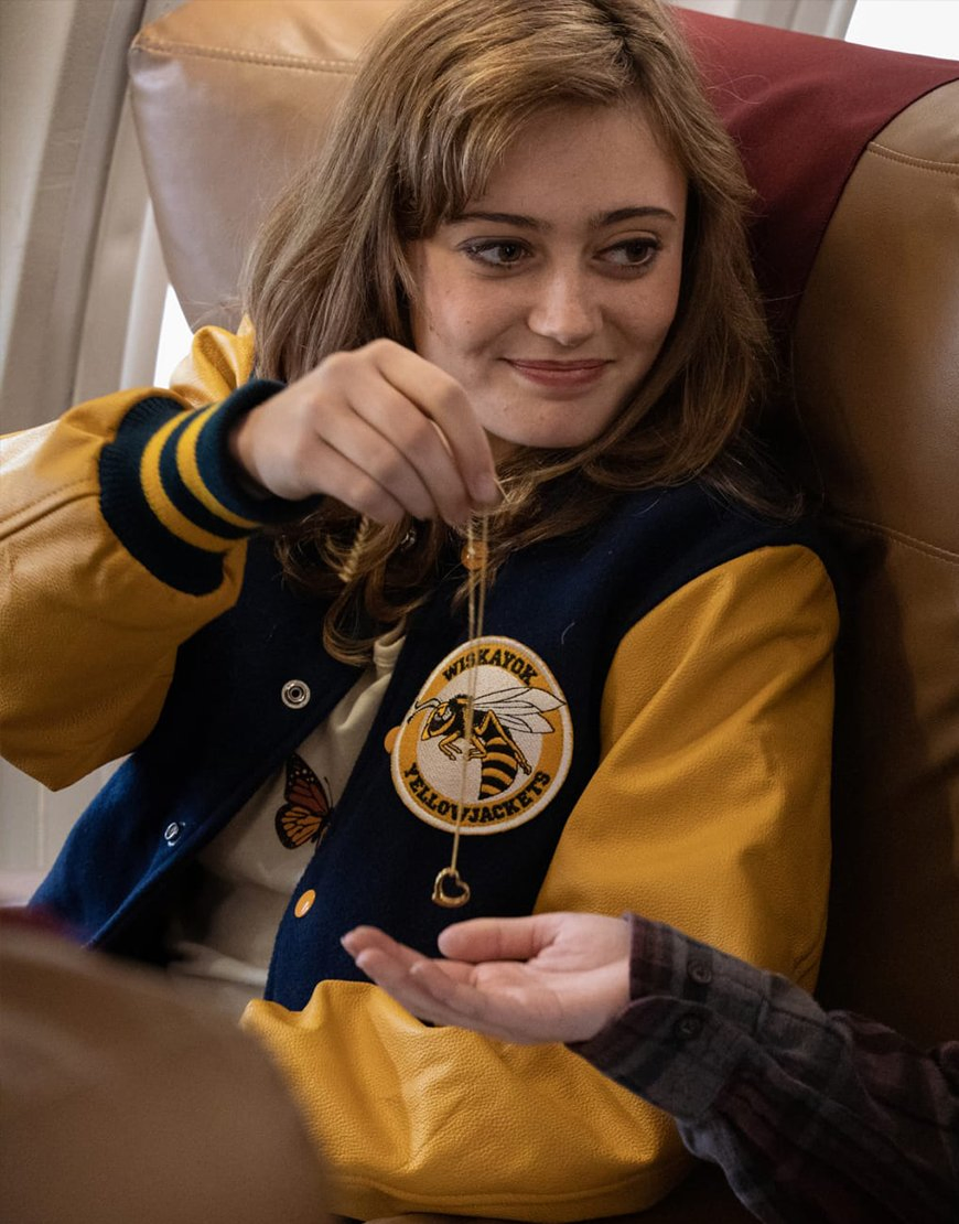 Yellowjackets Ella Purnell Blue Bomber Jacket