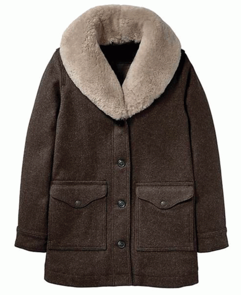 Yellowstone Kelly Reilly Fur Shawl Collar Coat