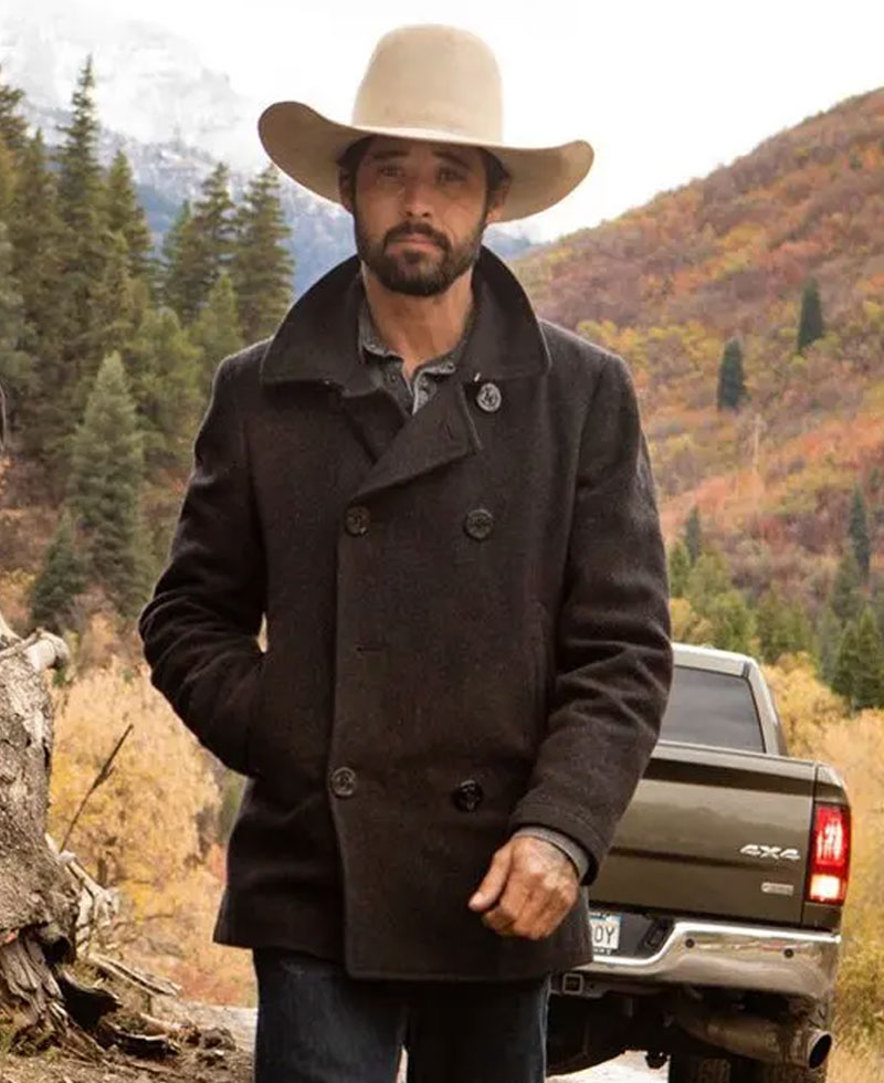 Yellowstone Ryan Bingham Black Peacoat