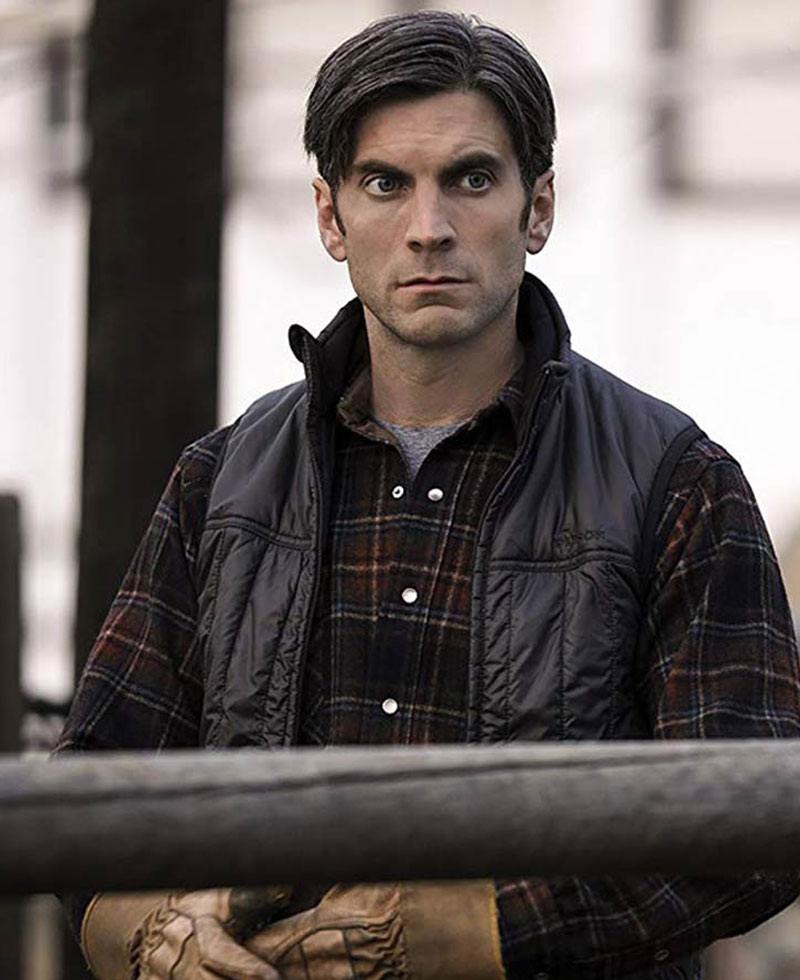 Yellowstone Wes Bentley Black Satin Vest