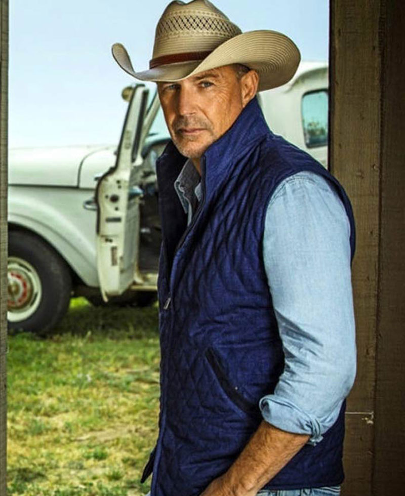 Kevin Costner Yellowstone Blue Vest