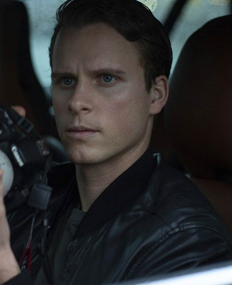 Adam Palsson Young Wallander Bomber Leather Jacket