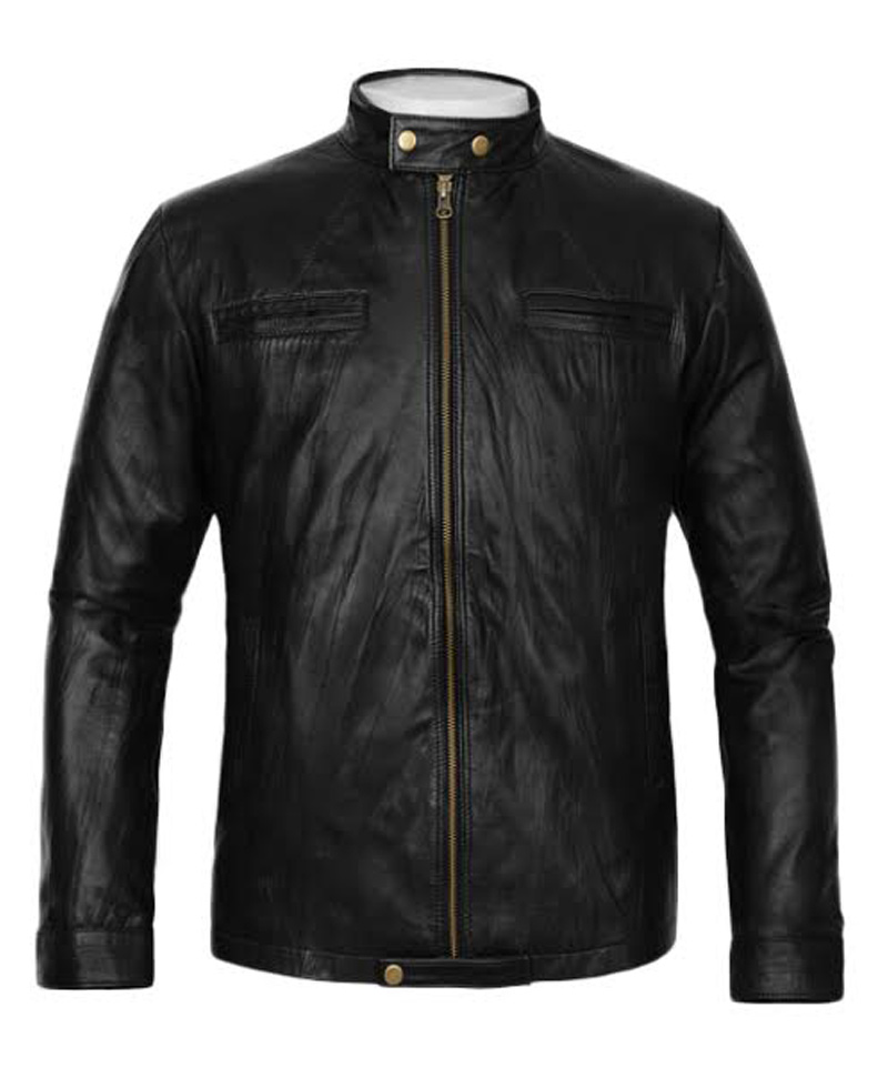 Zac Efron Wrinkled Washed 17 Again Leather Jacket